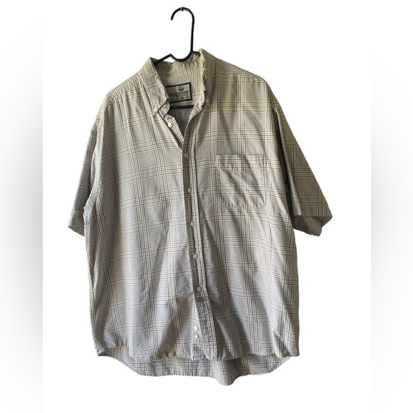 Men’s DOCKERS Tan Plaid Shirt Size XL - Picture 5 of 6